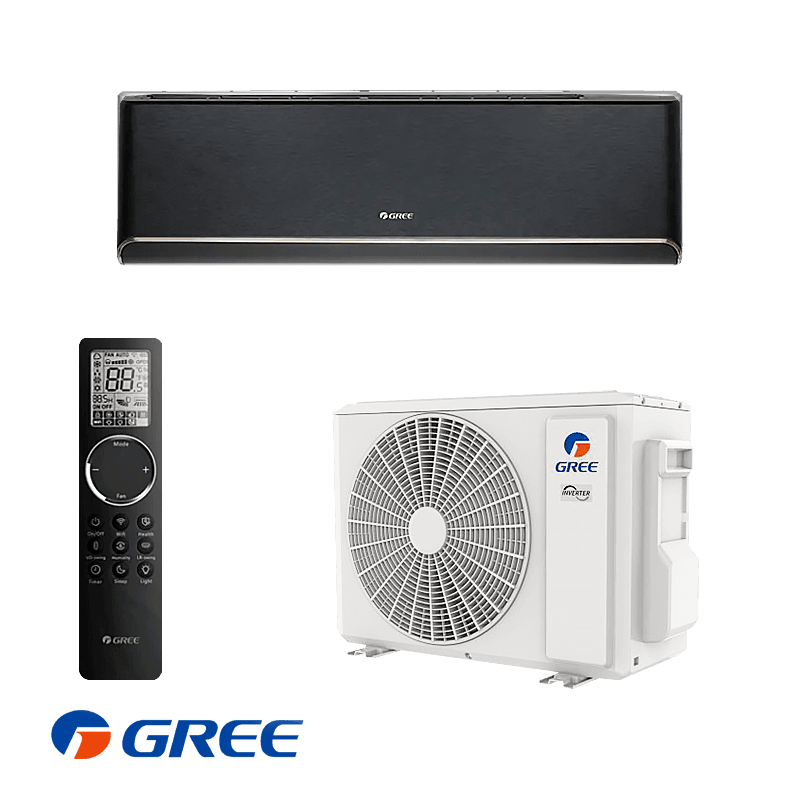 Инверторный кондиционер Gree Airy GWH09AVCXB-K6DNA1B - черен