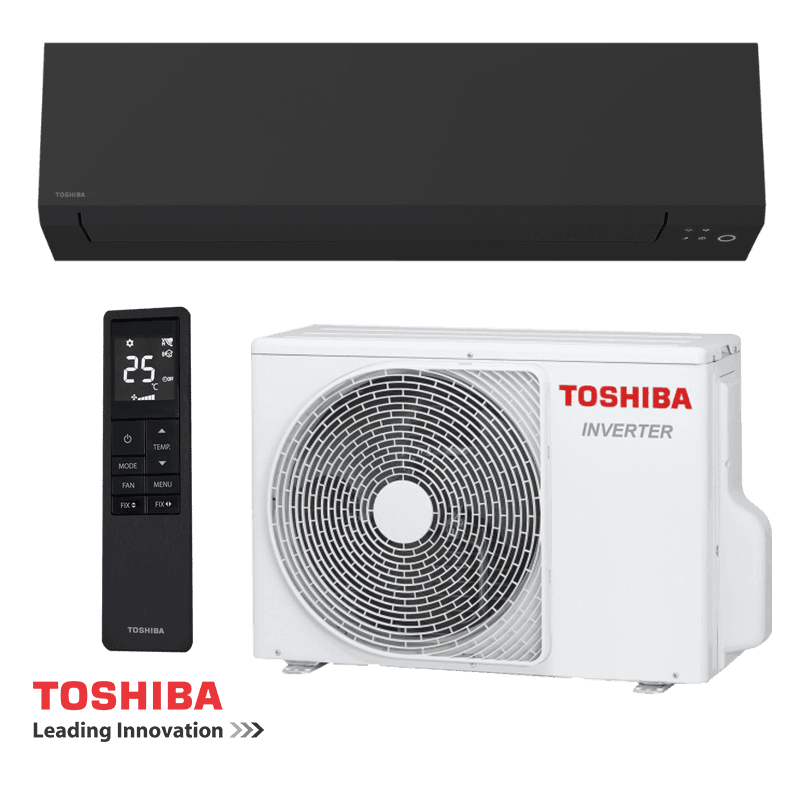 Инверторен климатик Toshiba Shorai Edge RAS-B24G3KVSGB-E + RAS-24J2AVSG-E1 - черен - 1