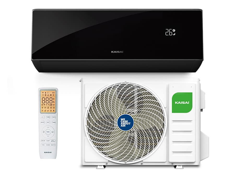 Инверторен стенен климатик KAISAI BLACK PRO HEAT + KRB-24TLHI / KRWB-24TLHO