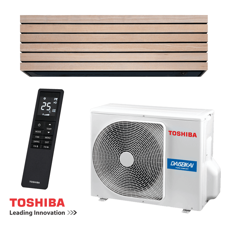 Inverter air conditioner Toshiba Super Daiseikai 10 WOOD RAS-B18S4KVDG-E / RAS-18S4AVPG-E